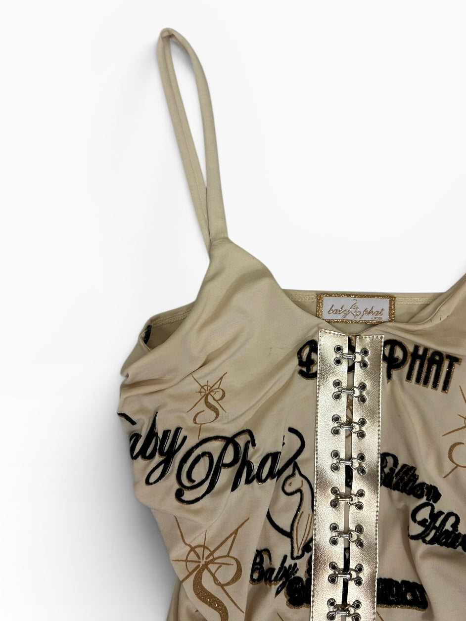 Baby Phat Corset Style Graphic Top