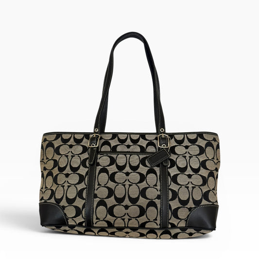 Coach Signature Canvas Leather Tote