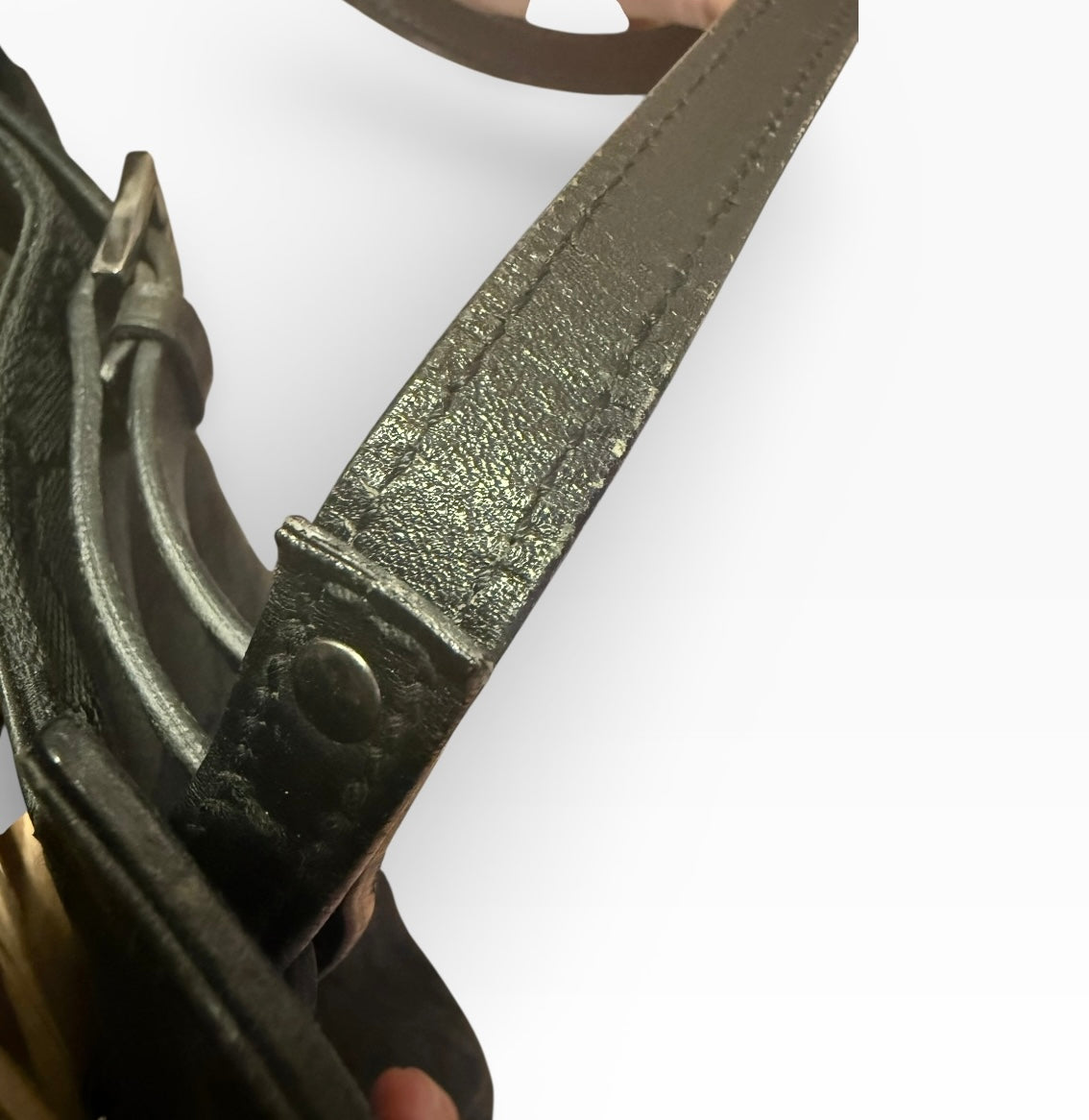 Gucci Monogram Black Bucket Hand Bag