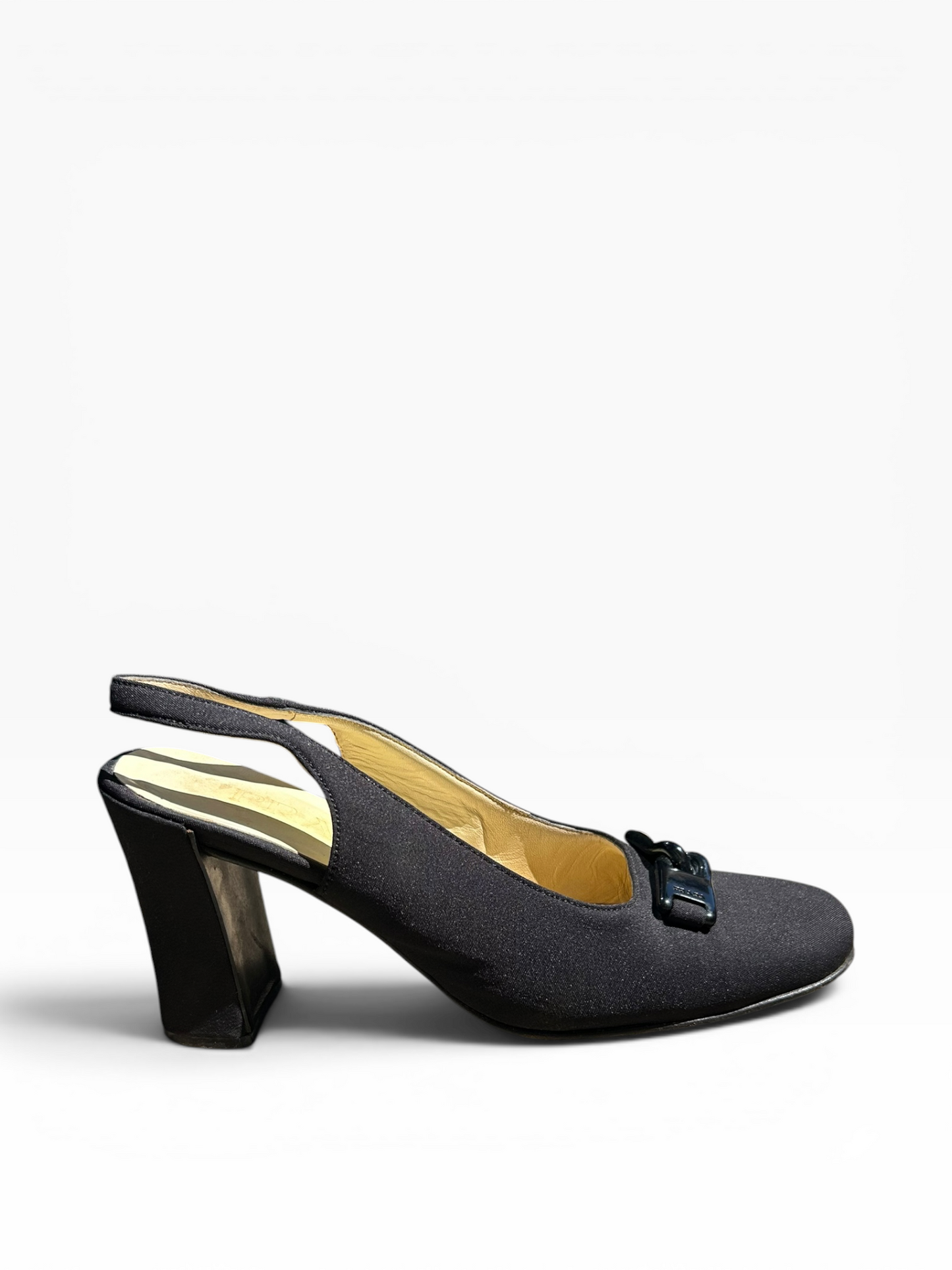Prada Horsebit Slingback Heels