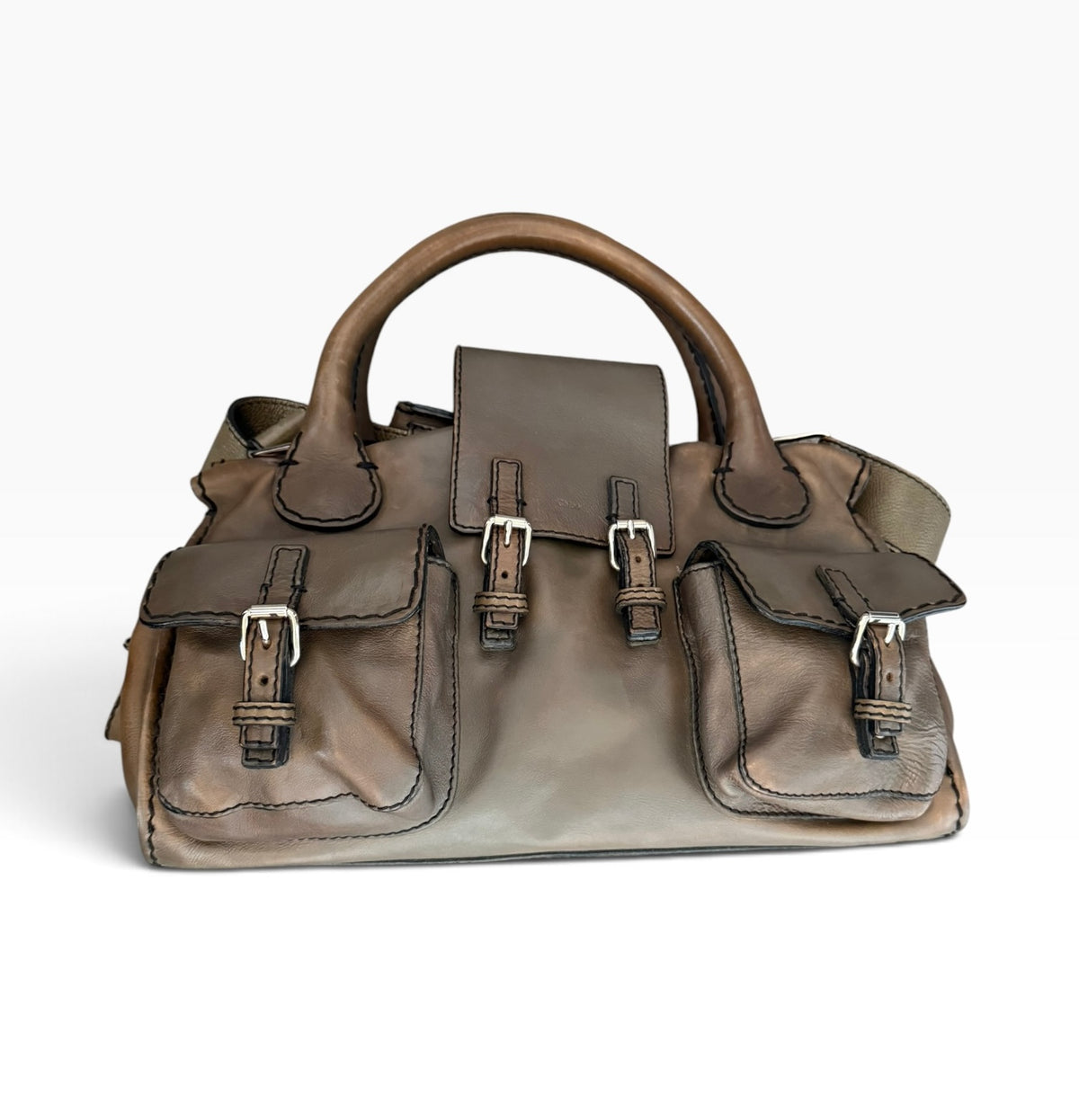 Chloé Edith Leather Satchel Bag – Taupe