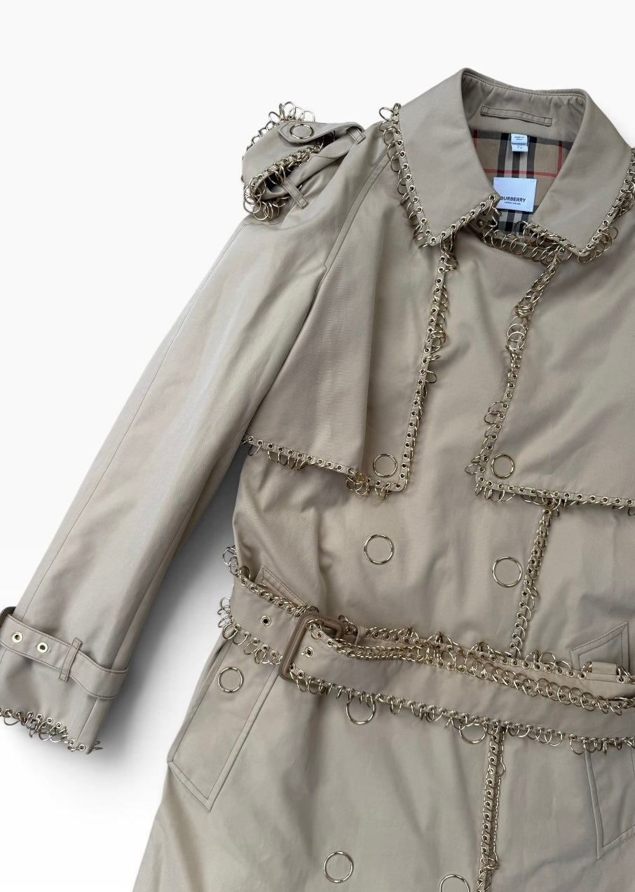 Burberry Chain-Embellished Trench Coat SS19