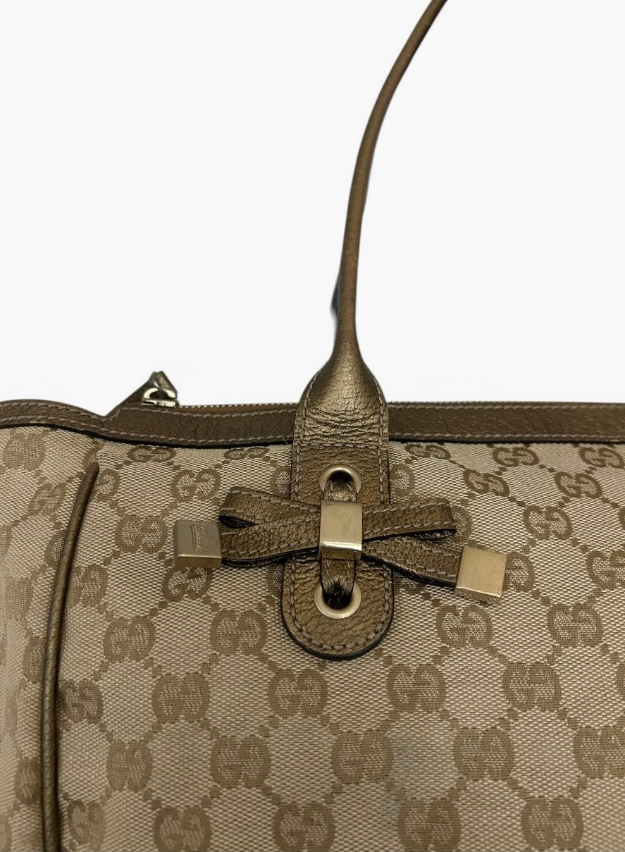 Gucci Monogram Tote Shoulder Bag