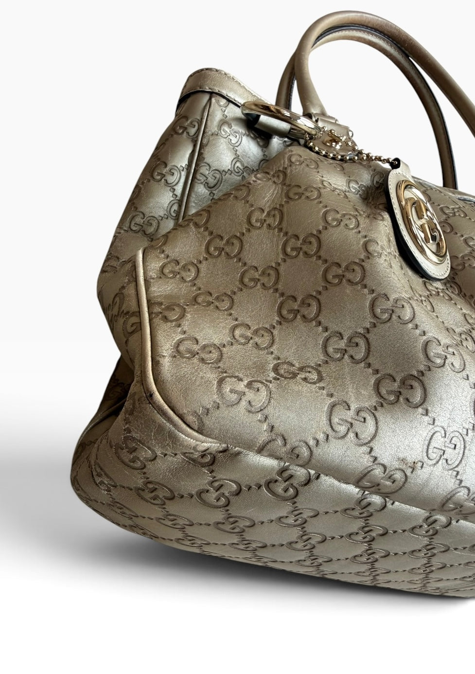 Vintage Gucci Metallic Guccissima Sukey Shoulder Bag
