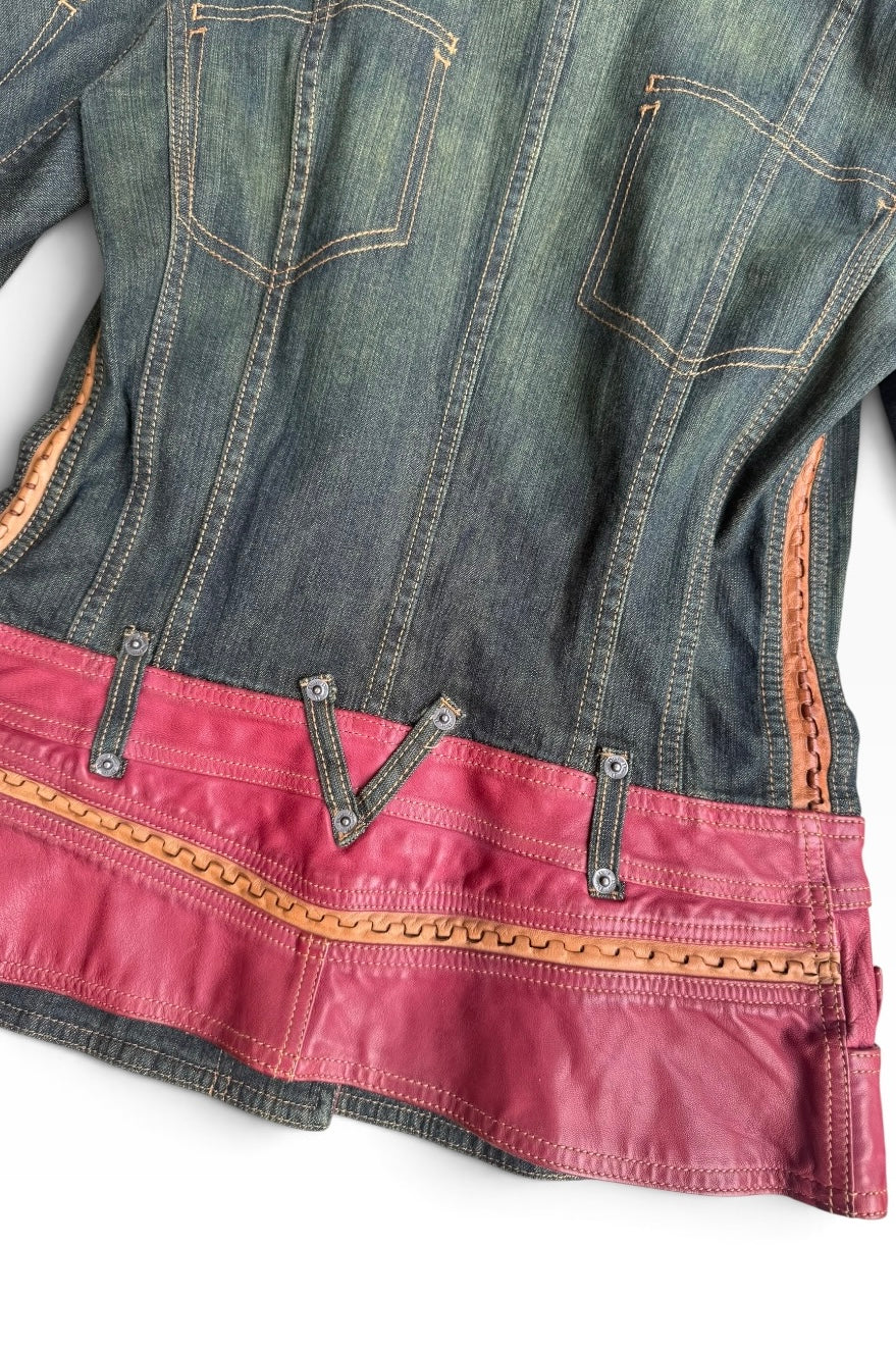 Christian Dior By John Galliano Denim & Leather Jacket 2003