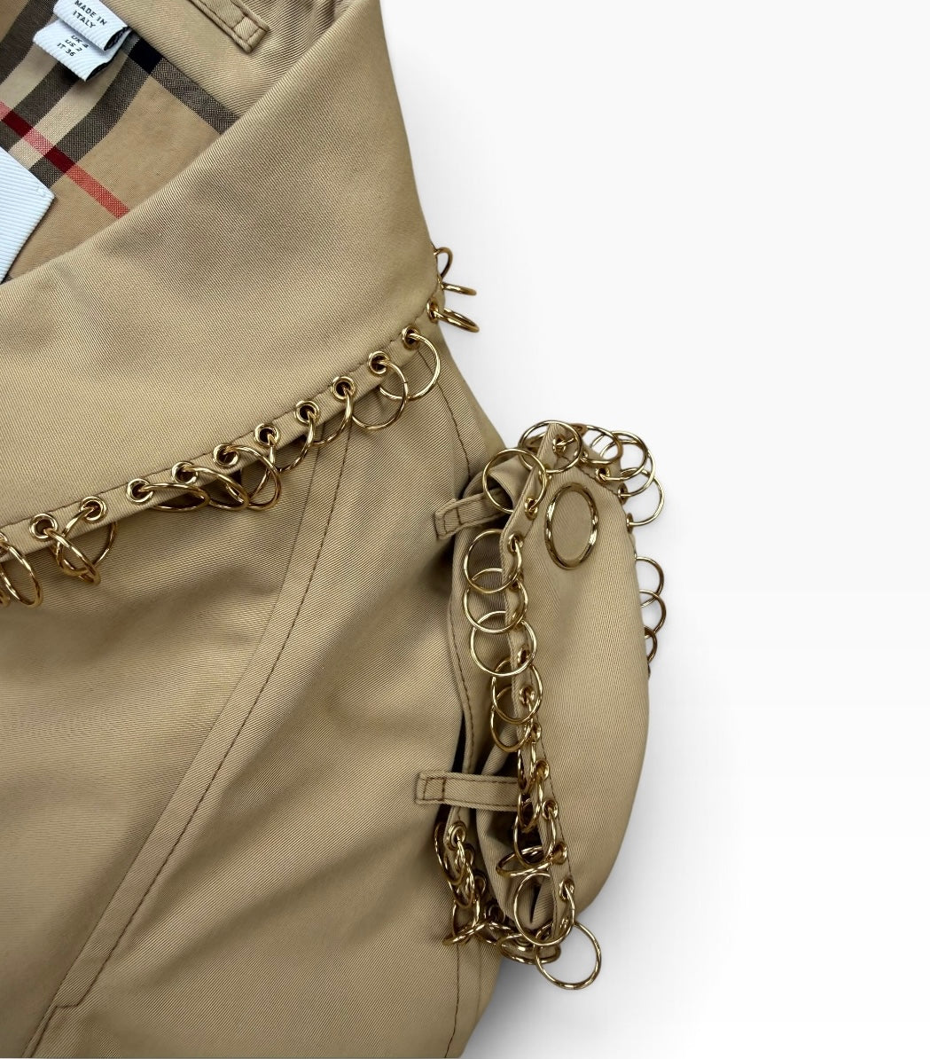 Burberry Chain-Embellished Trench Coat SS19