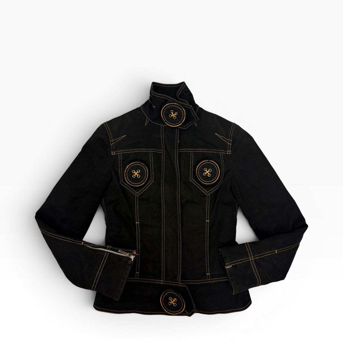 Moschino Rare Button High Neck Jacket