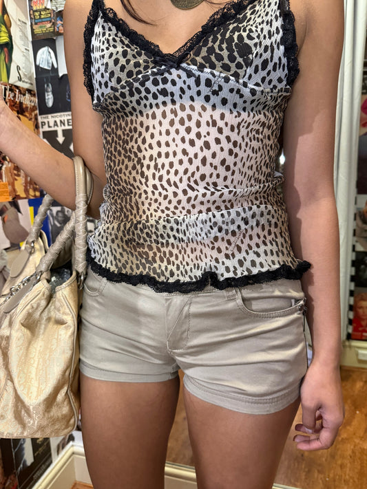 DKNY Beige Mini Shorts