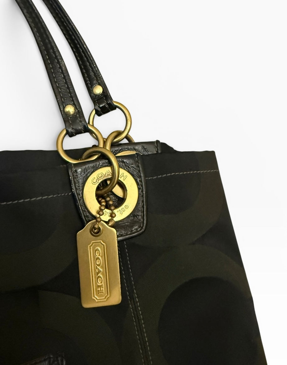 Coach Jacquard Tote Shoulder Bag
