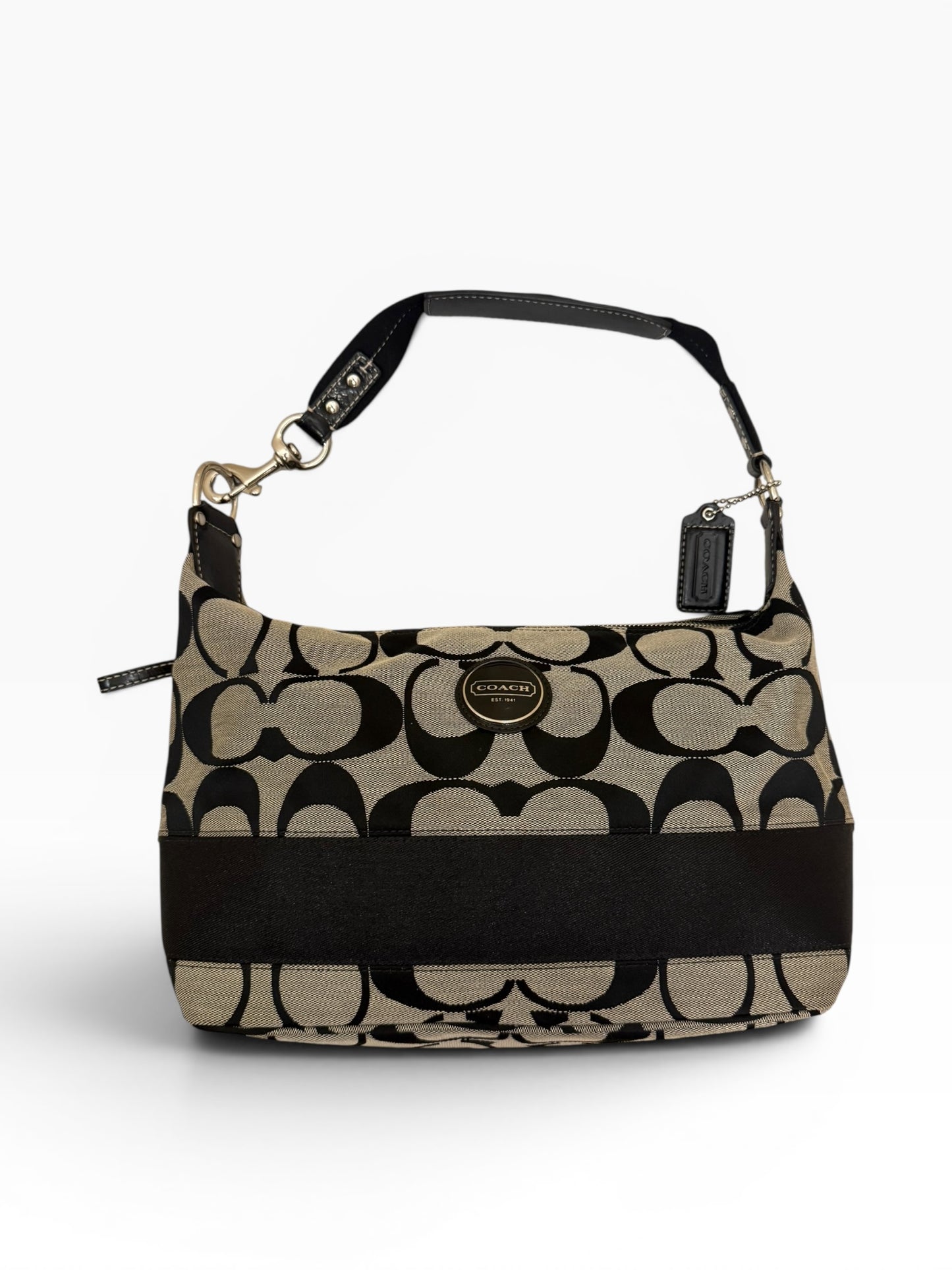Coach Signature Hobo Stripe Shoulder bag