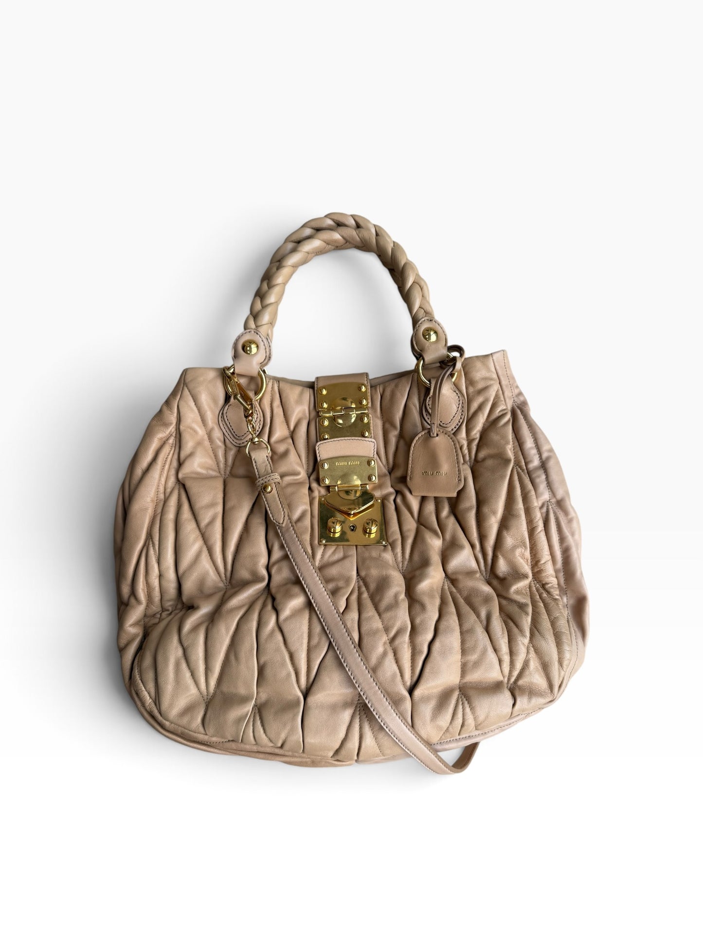 Miu Miu Coffer Matelassé Leather Bag