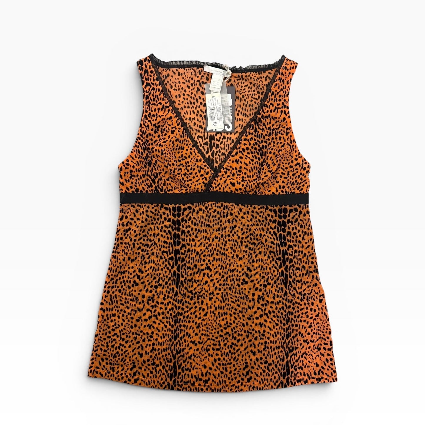 Roberto Cavalli Animal Print Frill Vest Top
