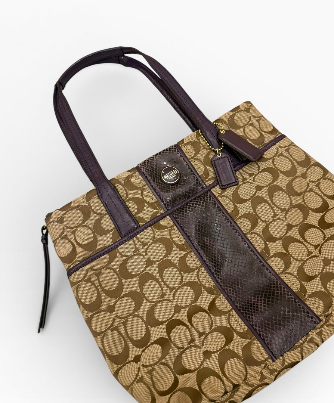 Coach Python Tote