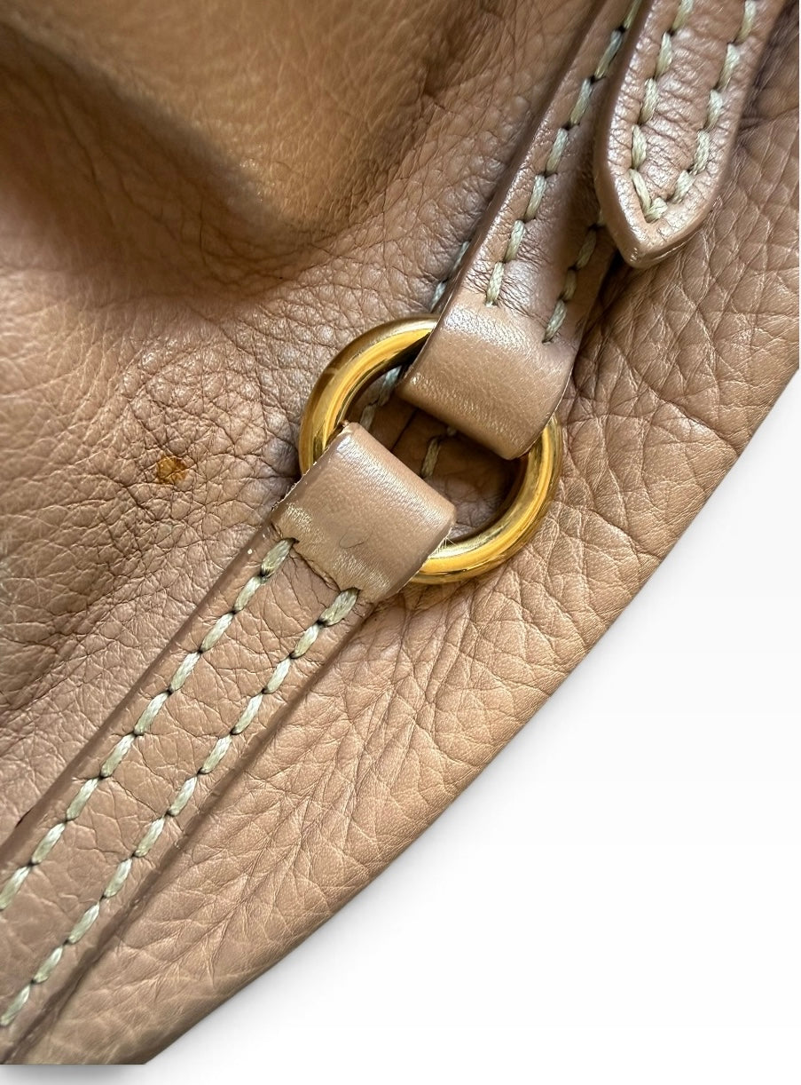 MIU MIU Vitello Lux Bauletto Satchel Bag
