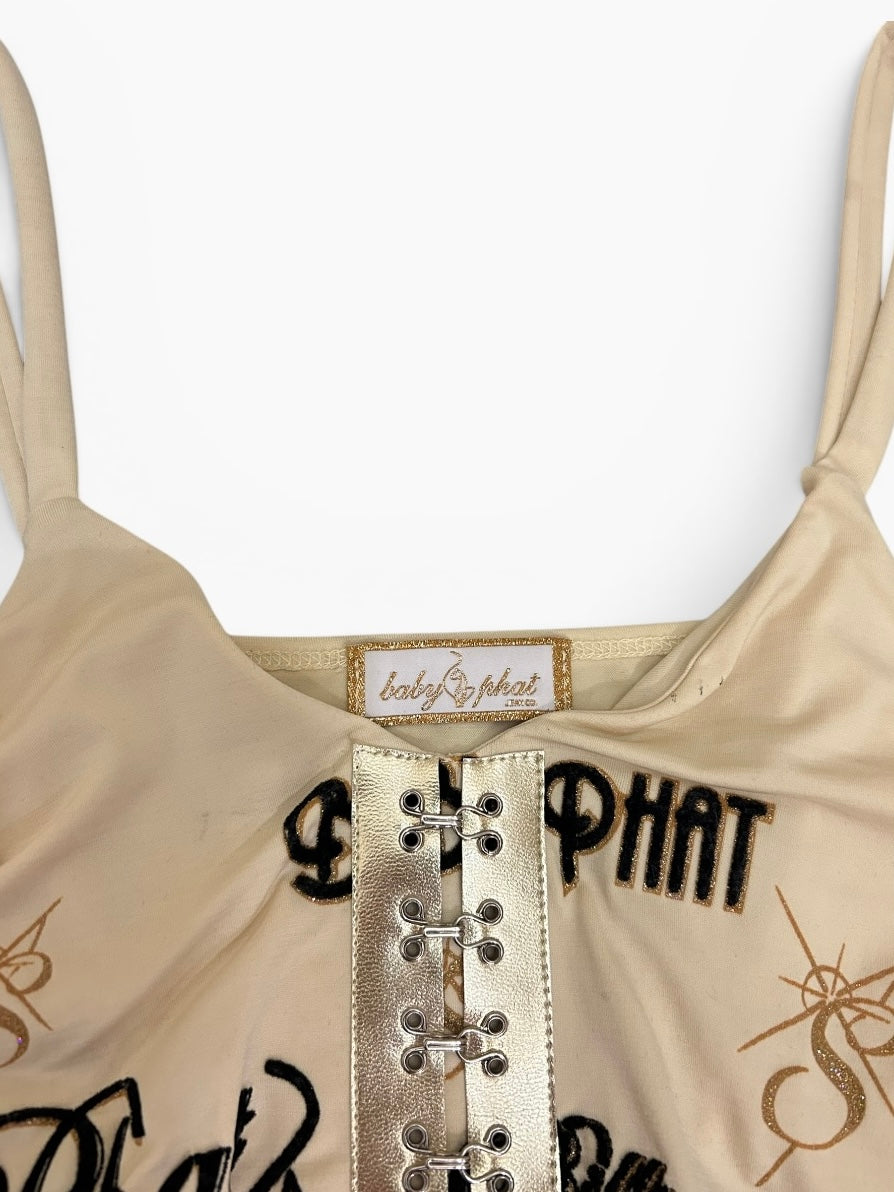Baby Phat Corset Style Graphic Top