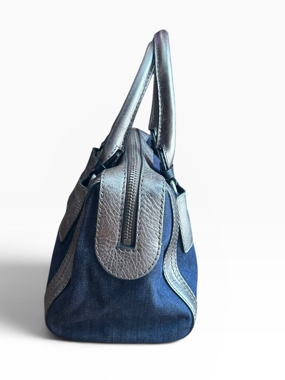 Chloe Denim Mini Boston