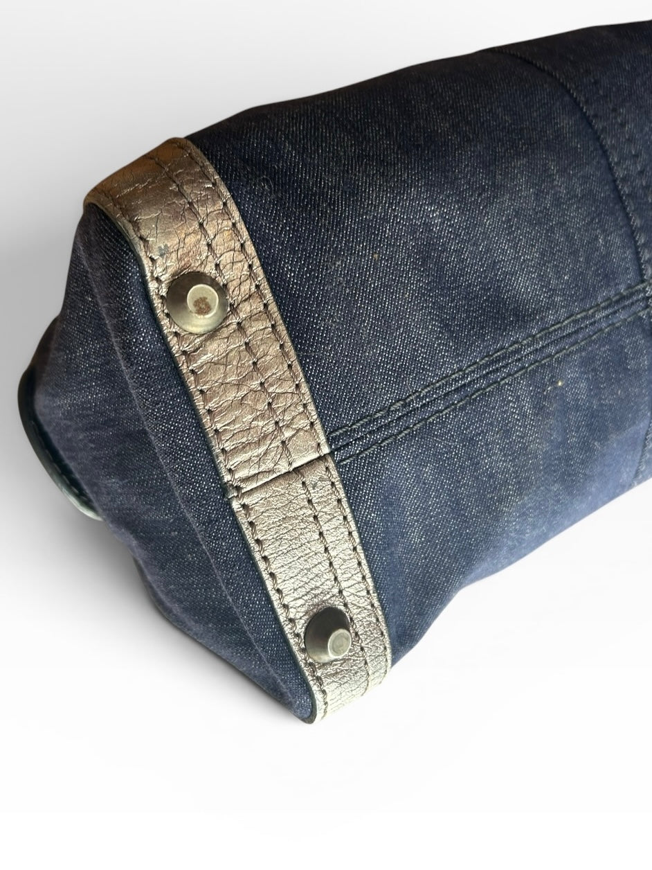 Chloe Denim Mini Boston