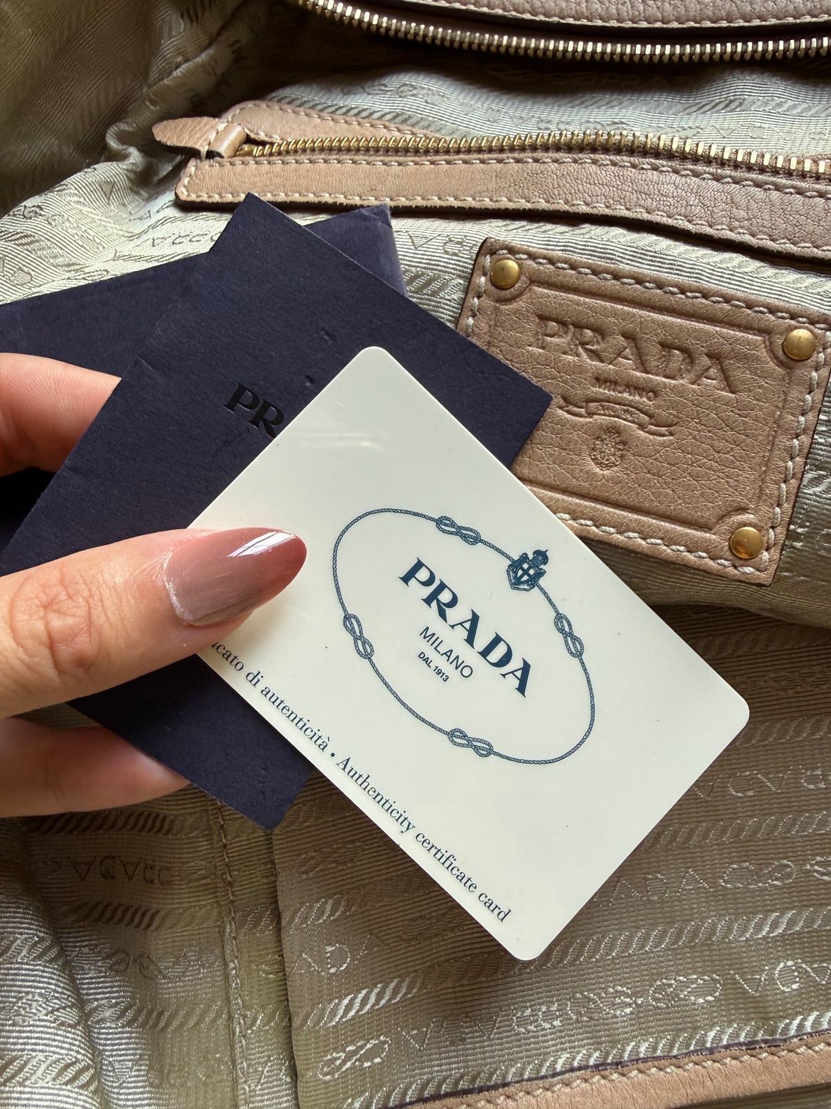 Prada Cervo Antik Deerskin Leather Shoulder Bag