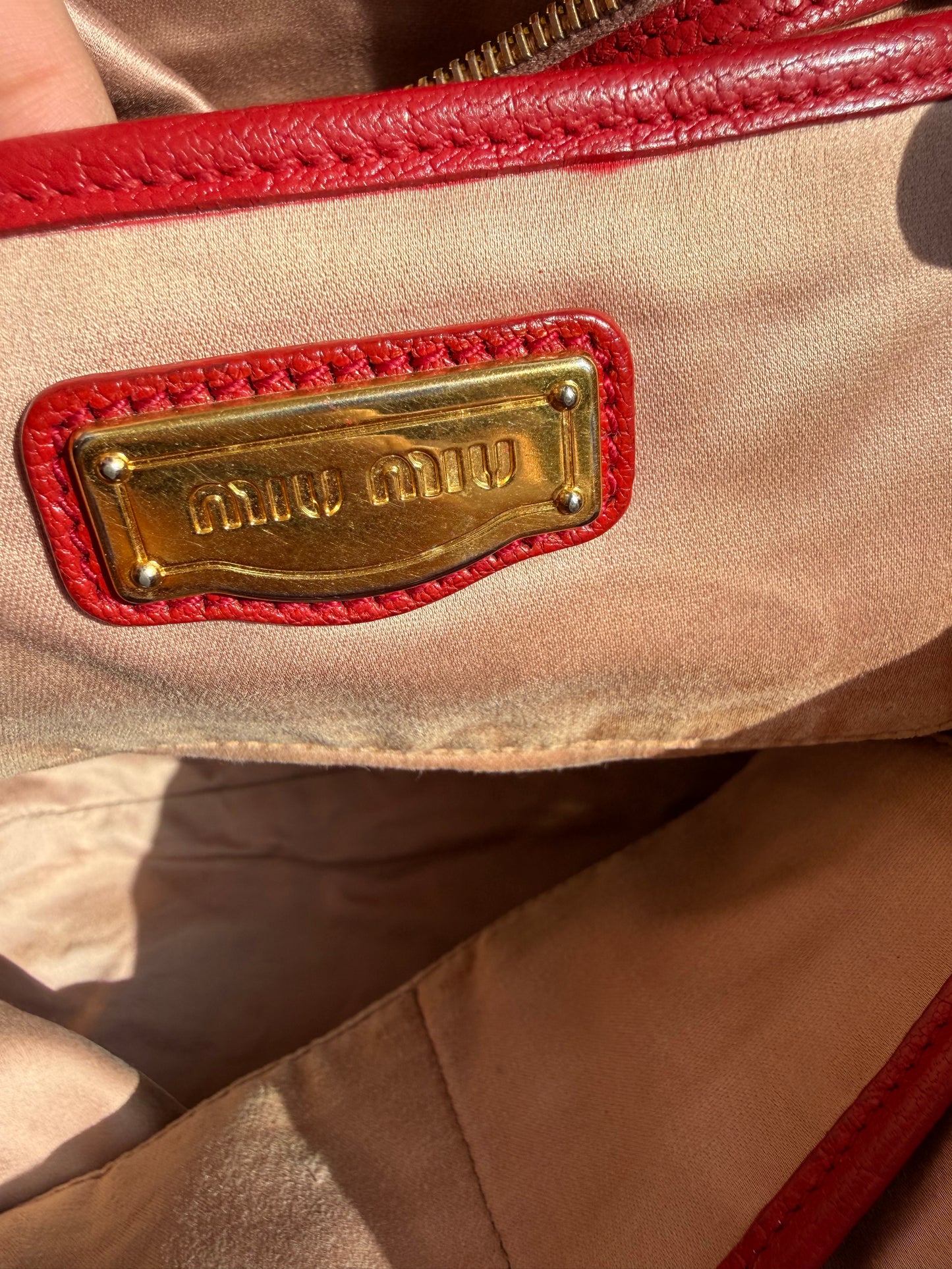 Miu Miu Vitello Shine Tote Bag