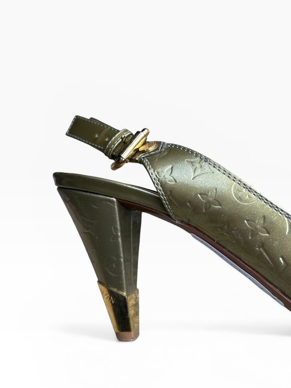 Louis Vuitton Vernis Slingback Heels