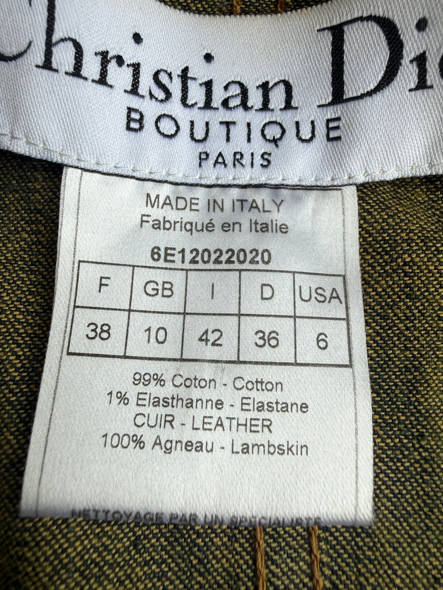Christian Dior By John Galliano Denim & Leather Jacket 2003