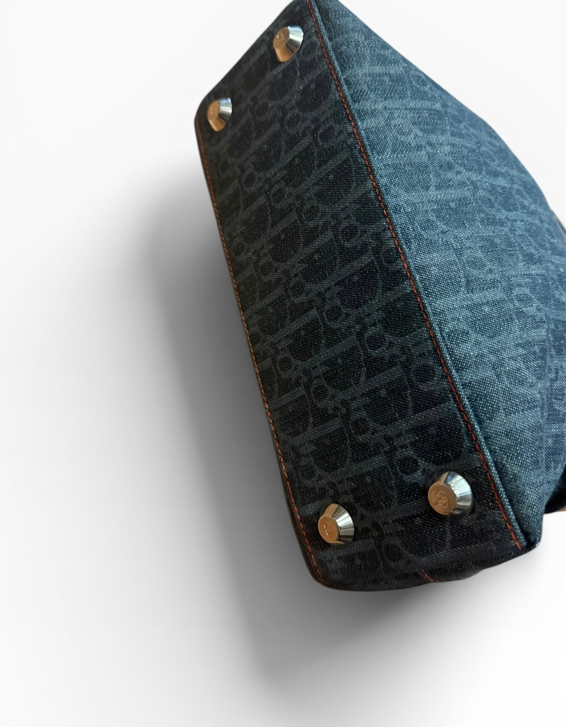 Christian Dior Flight Line Trotter Denim Shoulder Bag