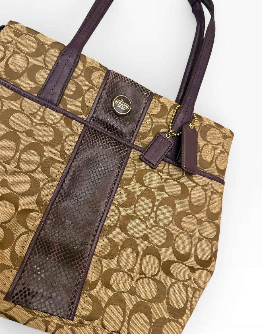 Coach Python Tote
