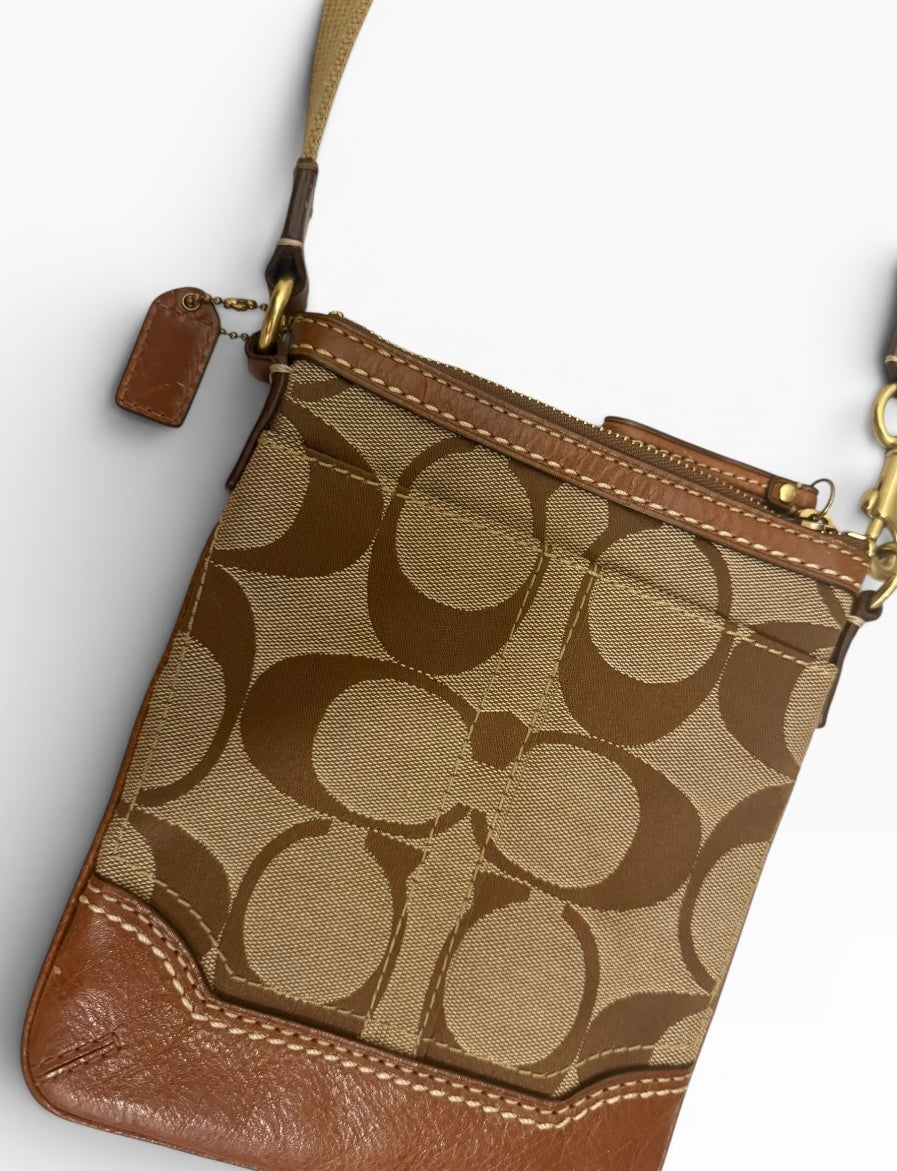 Coach Signature Stripe Swingpack Crossbody Bag