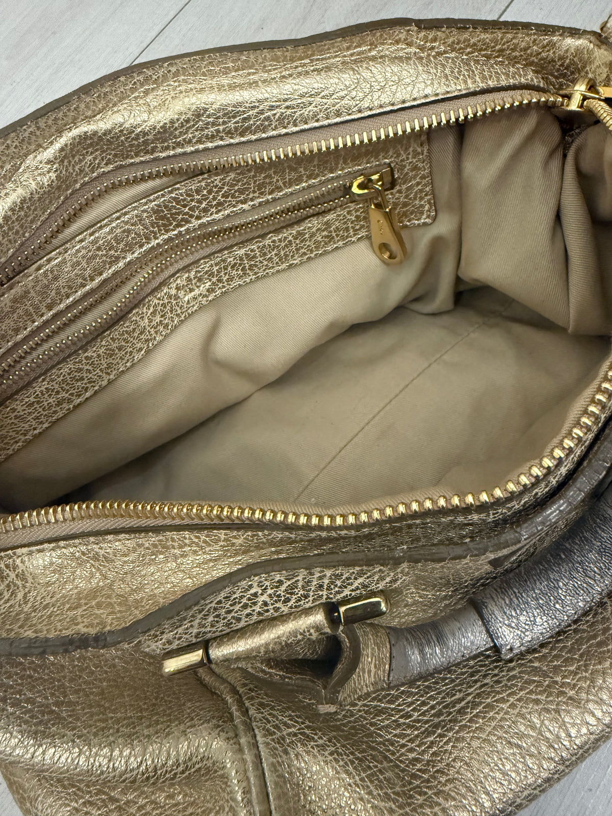 Chloe Ethel Metallic Gold Bag