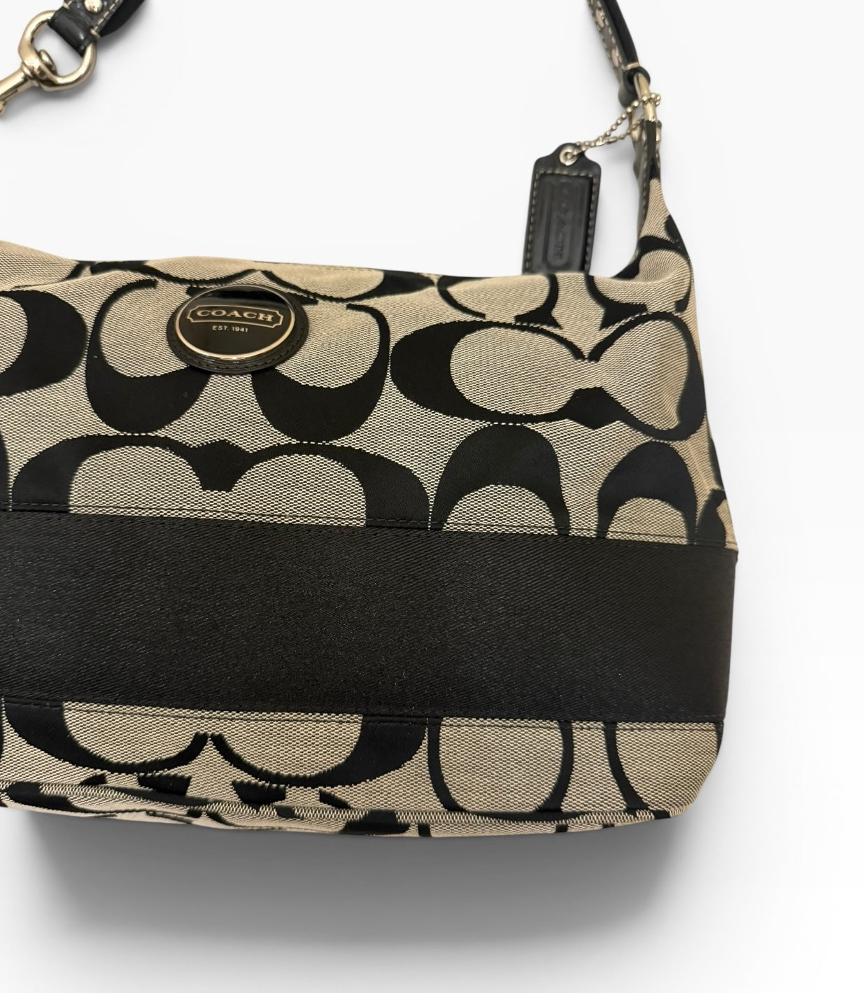 Coach Signature Hobo Stripe Shoulder bag