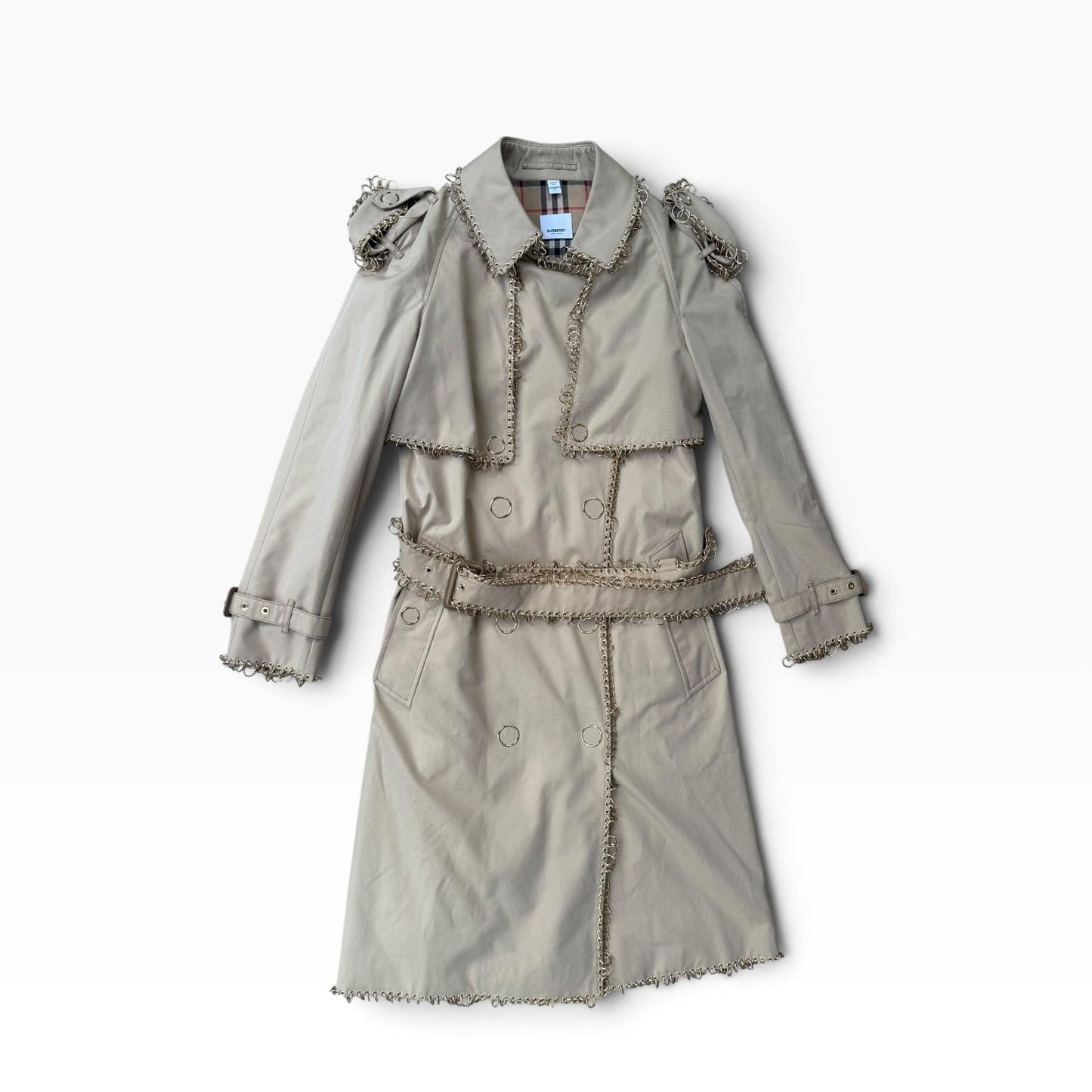 Burberry Chain-Embellished Trench Coat SS19