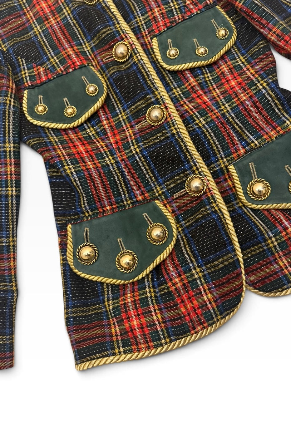 Vintage Moschino Couture Tartan Wool Jacket