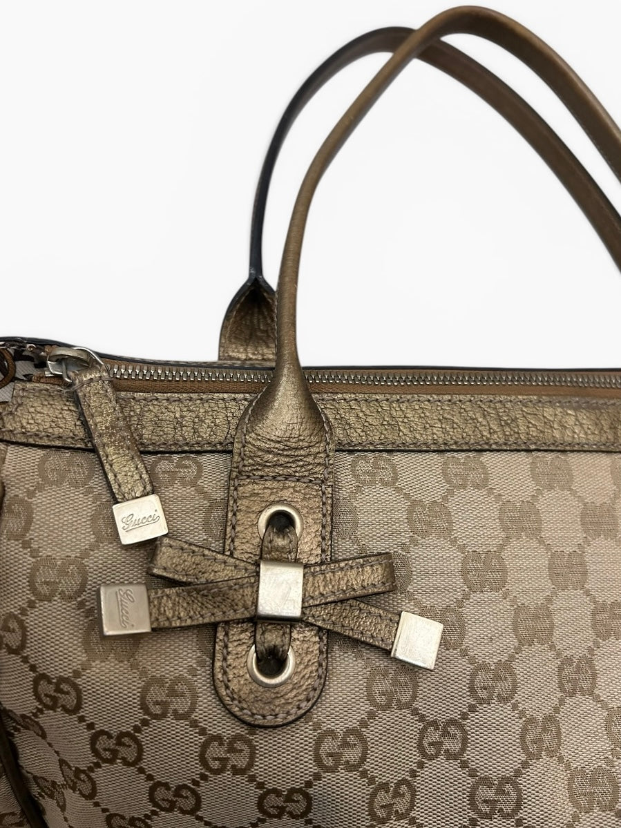 Gucci Monogram Tote Shoulder Bag