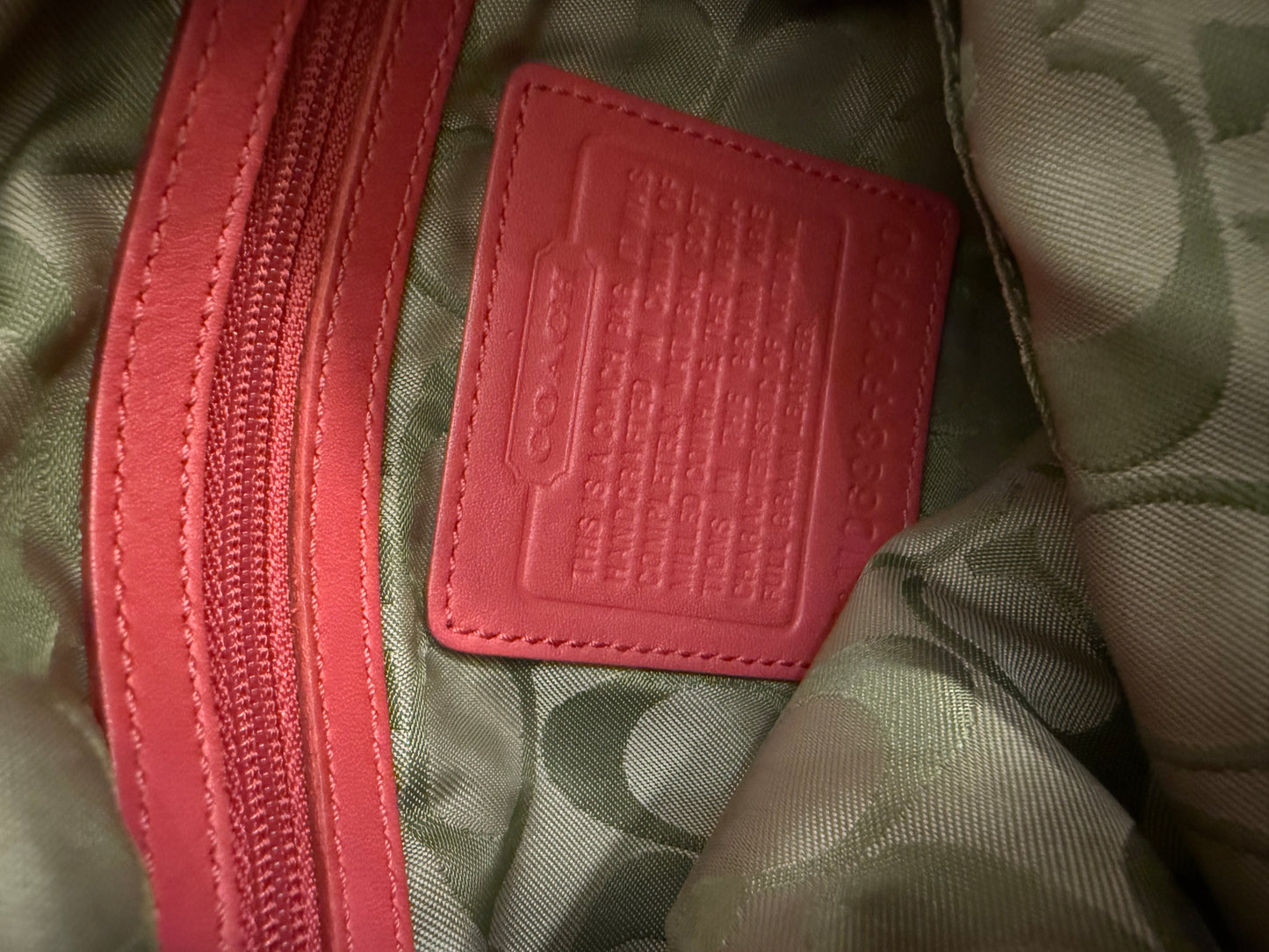 Coach Red Leather Hobo Shoulder Bag