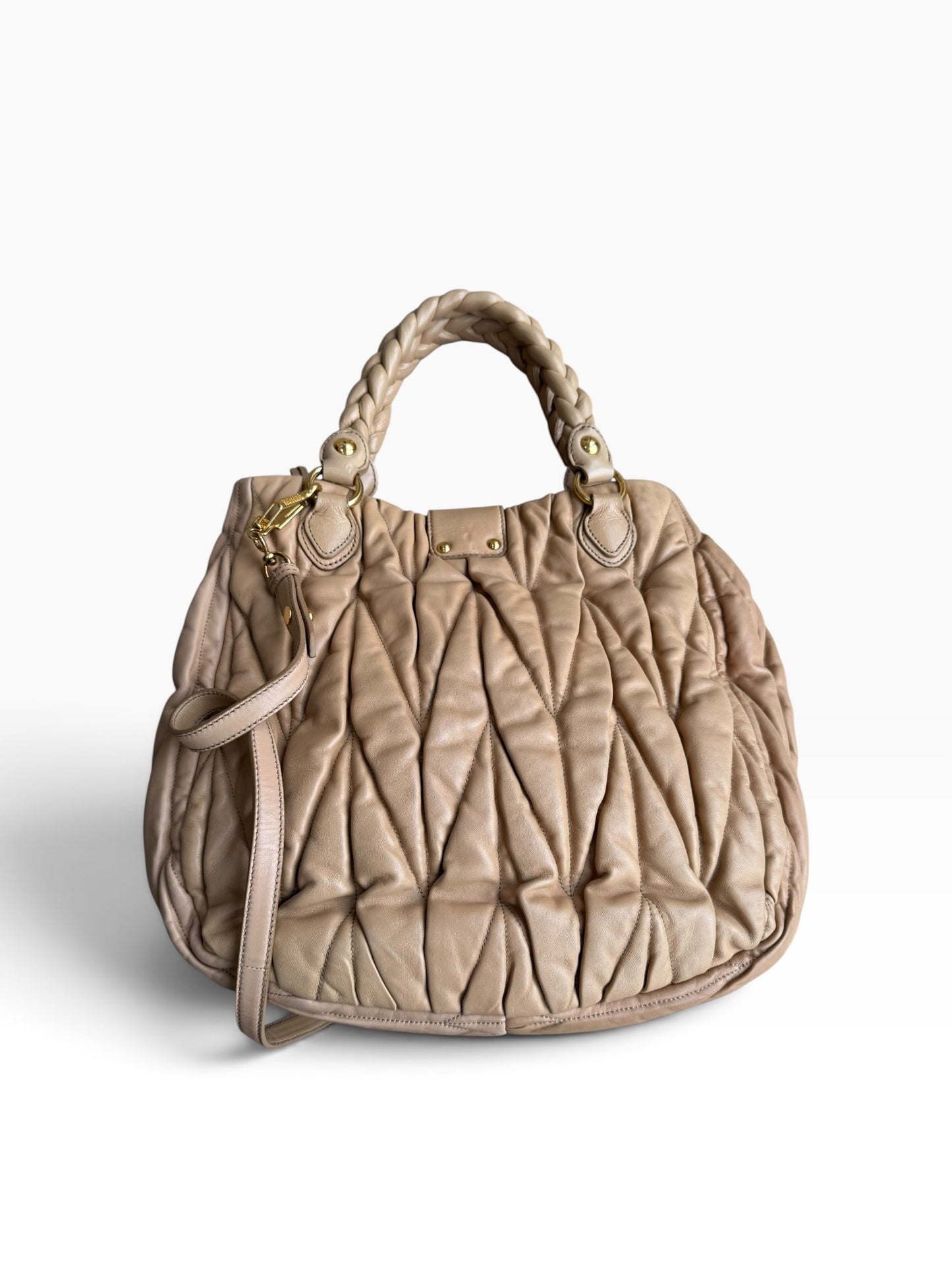 Miu Miu Coffer Matelassé Leather Bag