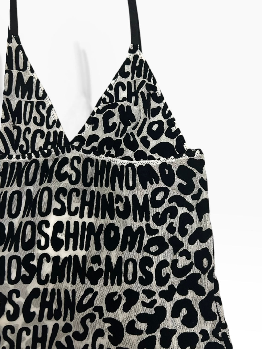 Moschino Mesh Logo Dress