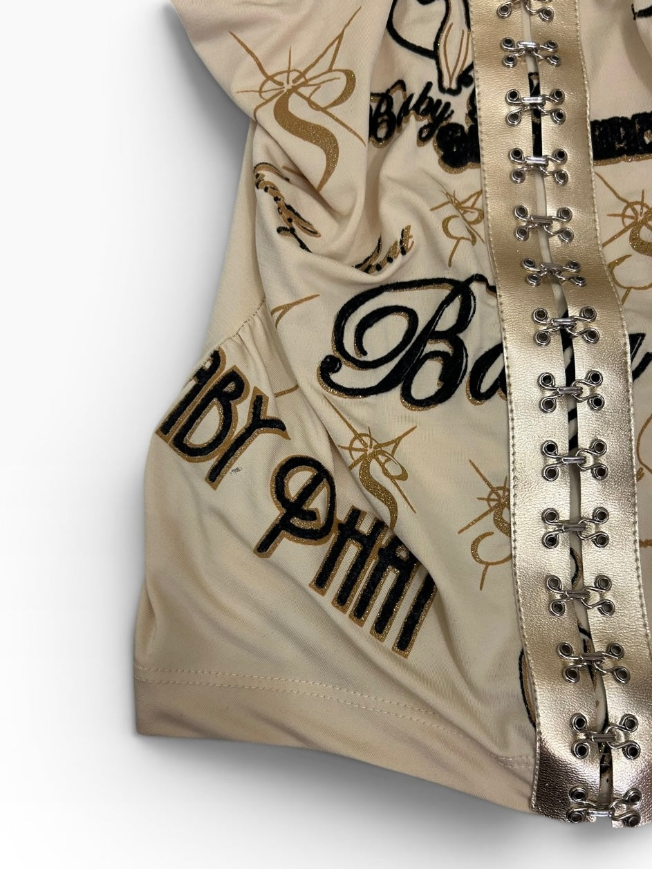 Baby Phat Corset Style Graphic Top