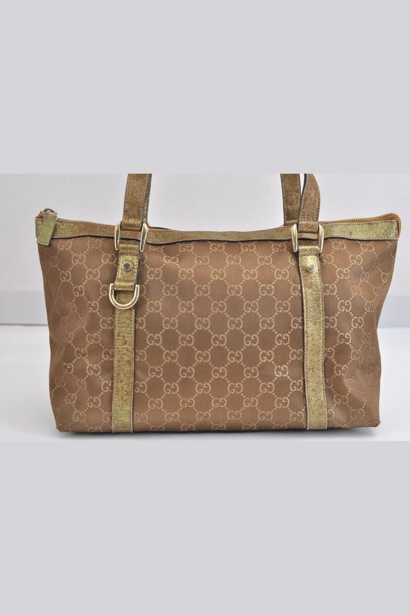 Gucci Abbey Leather & Canvas Shoulder Bag
