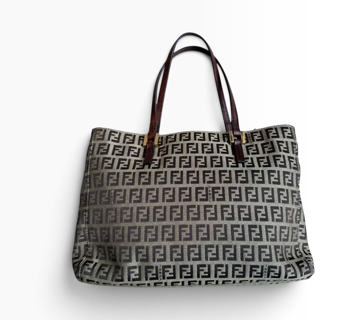 Vintage Fendi Zucchino FF Monogram Small Tote Bag