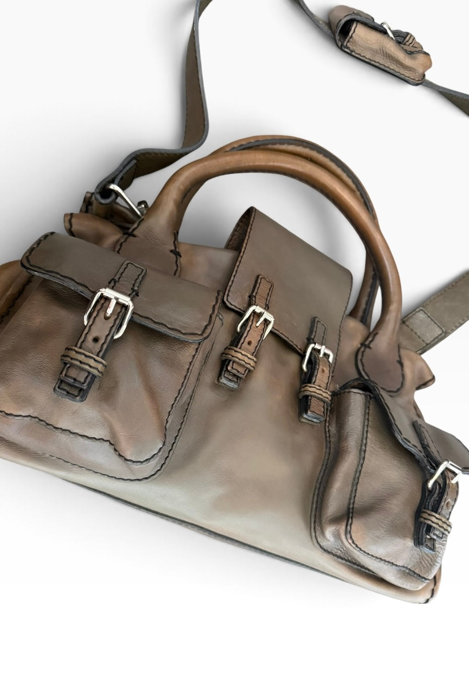Chloé Edith Leather Satchel Bag – Taupe