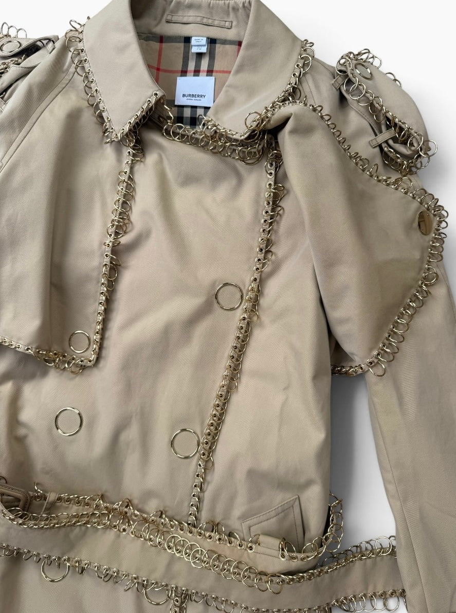 Burberry Chain-Embellished Trench Coat SS19