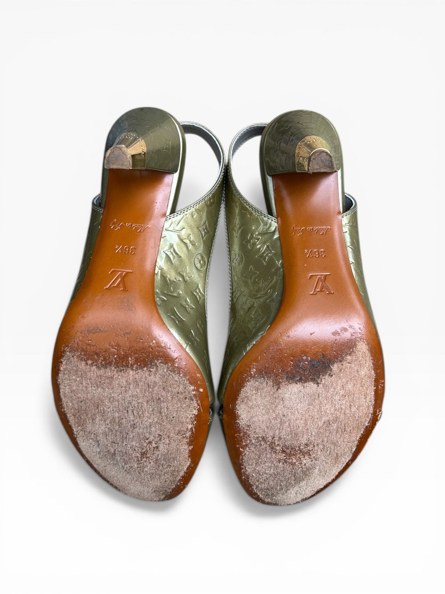 Louis Vuitton Vernis Slingback Heels
