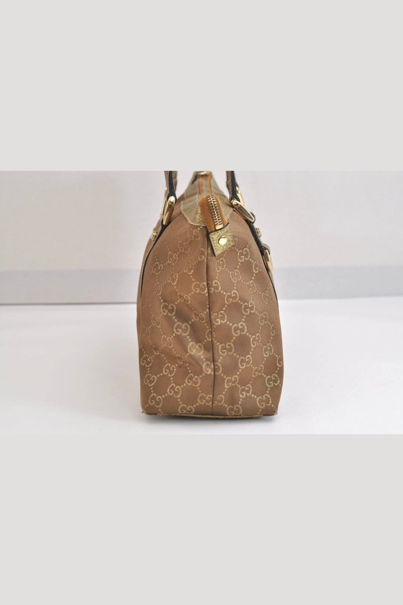 Gucci Abbey Leather & Canvas Shoulder Bag
