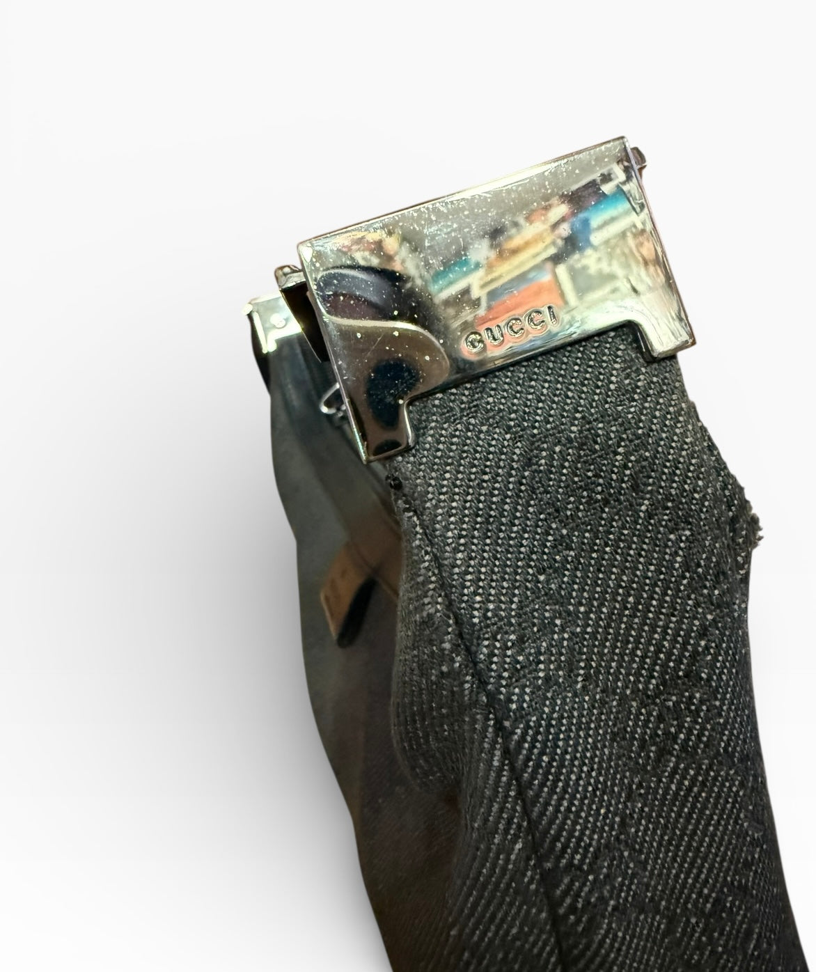 Gucci Monogram Black Shoulder Bag