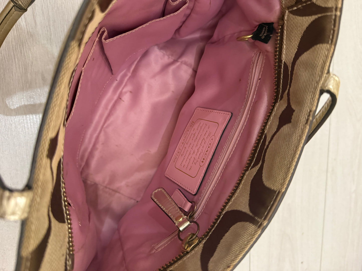 Coach Gold Tote