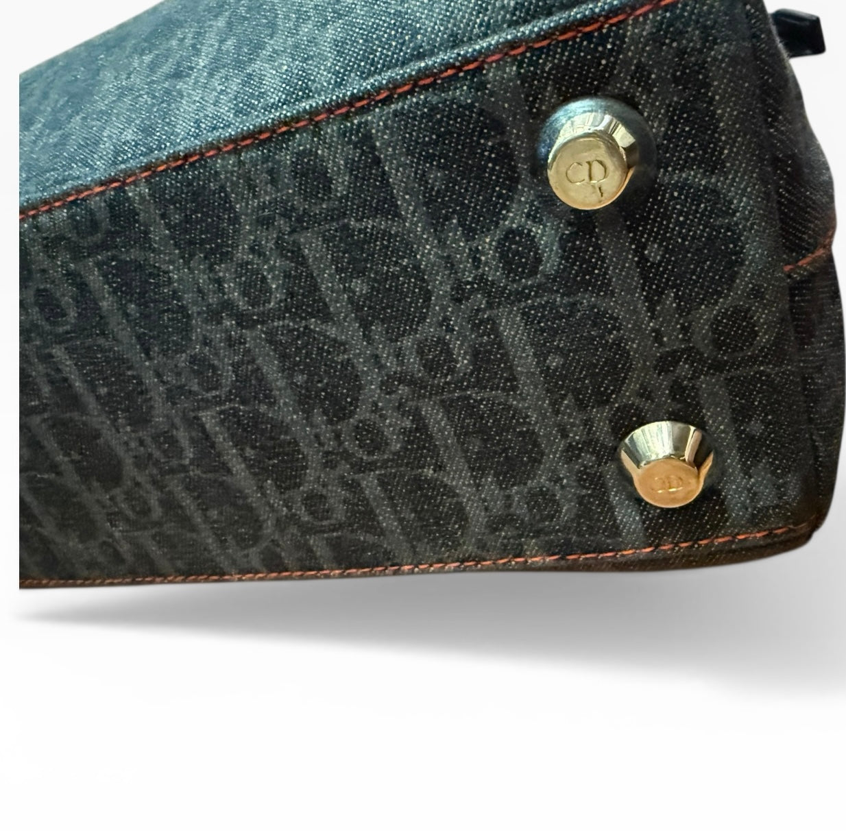 Christian Dior Flight Line Trotter Denim Shoulder Bag