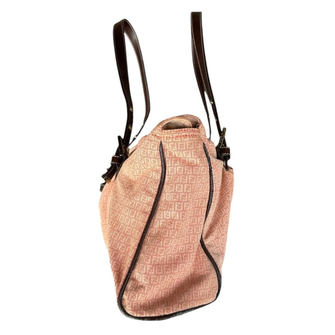 Fendi Selleria Pink Zucca Shoulder Bag