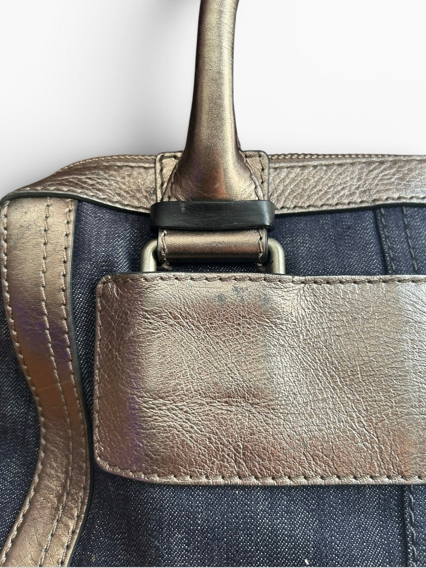 Chloe Denim Mini Boston