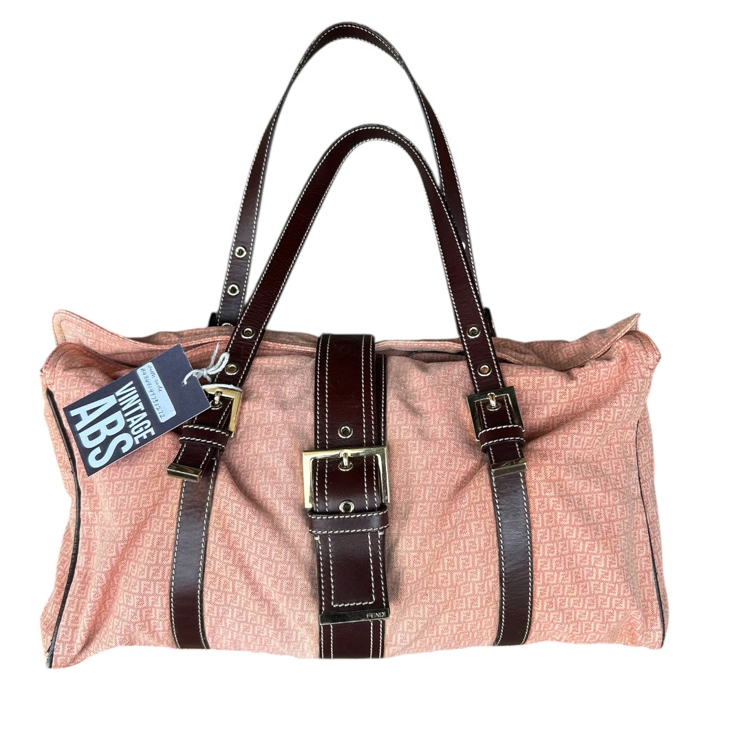 Fendi Selleria Pink Zucca Shoulder Bag