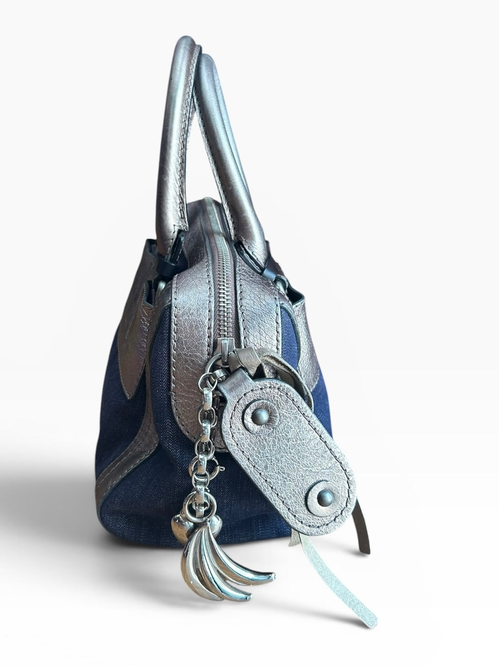 Chloe Denim Mini Boston